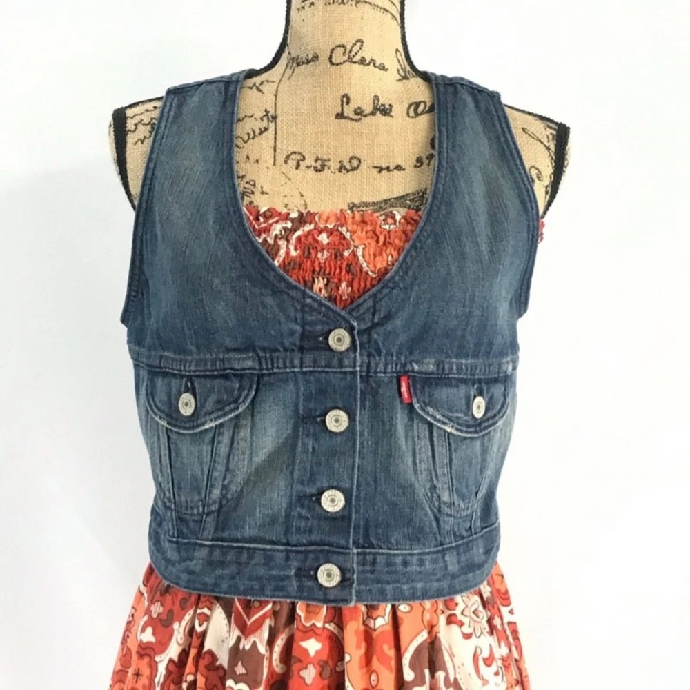 Levi Jean blue jean vest